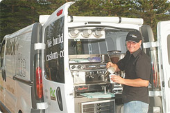 Black or White mobile coffee vans